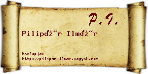 Pilipár Ilmár névjegykártya
