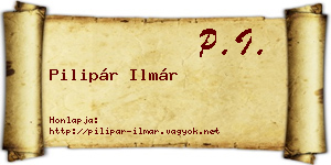 Pilipár Ilmár névjegykártya
